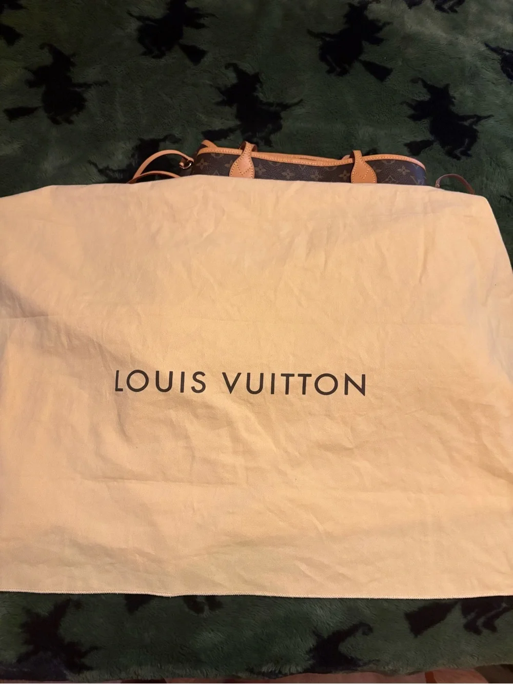 Louis Vuitton Monogram Canvas Tote with Vachetta Trim (Brown & Tan)